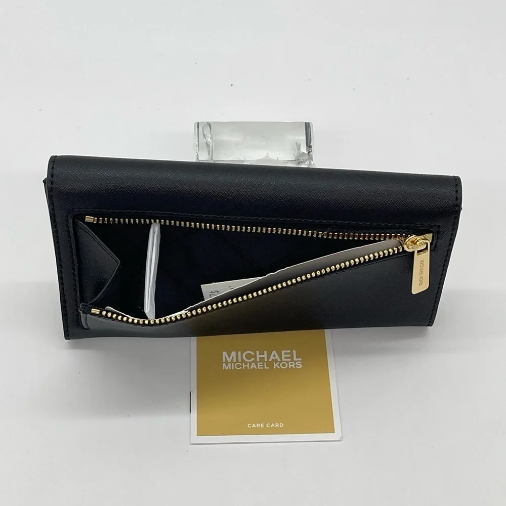 Michael Kors Large Trifold Wallet Black